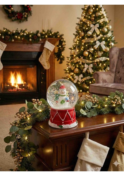 Mini Boy Kardan Adamlı Yılbaşı Kar Küresi - Hediyelik Dekoratif Obje (6,5cm) fiyatları