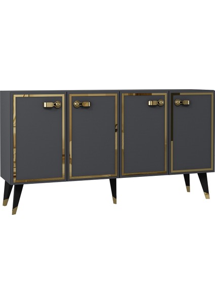 8223-64CT KB150 Konsol,tv Ünitesi Antrasit-Altın fırsatları