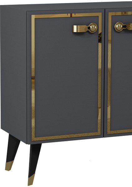 8223-64CT KB150 Konsol,tv Ünitesi Antrasit-Altın indirimleri