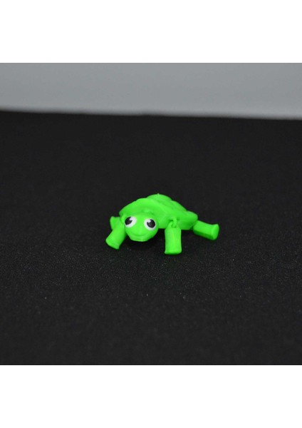 3D Hareketli Eklemli Yeşil Tosbağa Kaplumbağa Küçük Dekoratif Figür ve Süs modelleri