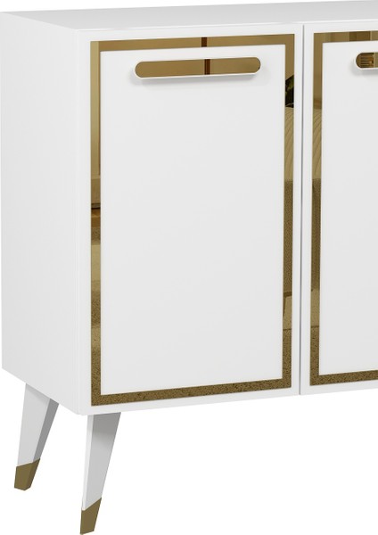 8227-128CT KB150 Konsol,tv Ünitesi Beyaz-Altın fırsatları