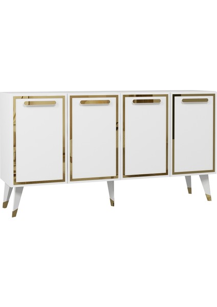 8227-128CT KB150 Konsol,tv Ünitesi Beyaz-Altın