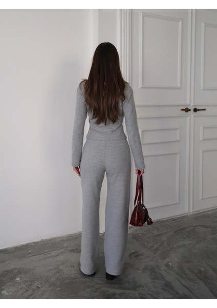 Selanik Triko Zr Model Gold Düğmeli Hırka - Çimalı Palazzo Pantolon Takım fırsatları