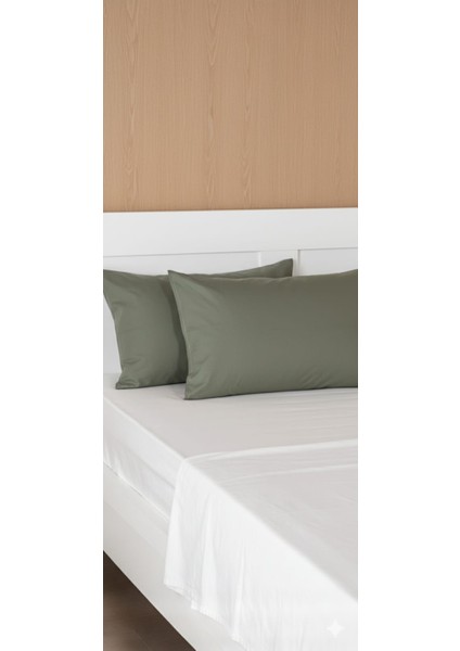 Pamuk Yastık Kılıfı Düz Yeşil