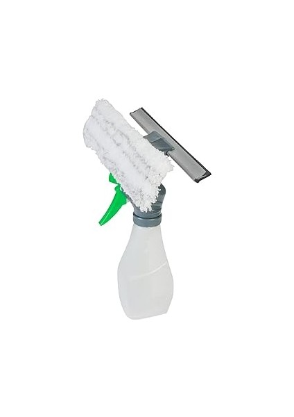 300 ml Hazneli Spreyli Çekçekli Cam Silme Aparatı -Deterjan Hazneli Spreyli Camsil