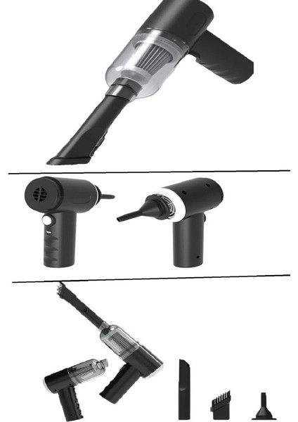 120 W Şarjlı El Süpürgesi Çekme – Üfleme Özellikli Ev Araba Klavye Süpürgesi modelleri