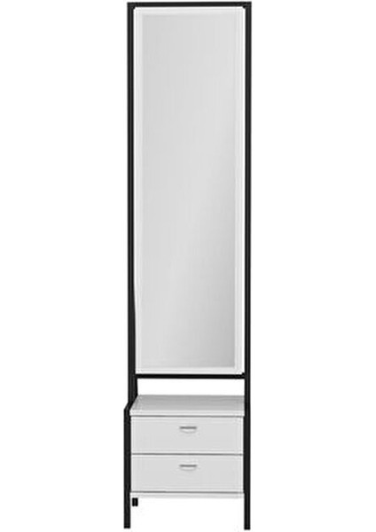 Elegante Beyaz Aynalı Hareketli Çekmeceli Takı Dolabı Şık Tasarım ve Fonksiyonel Özellikler