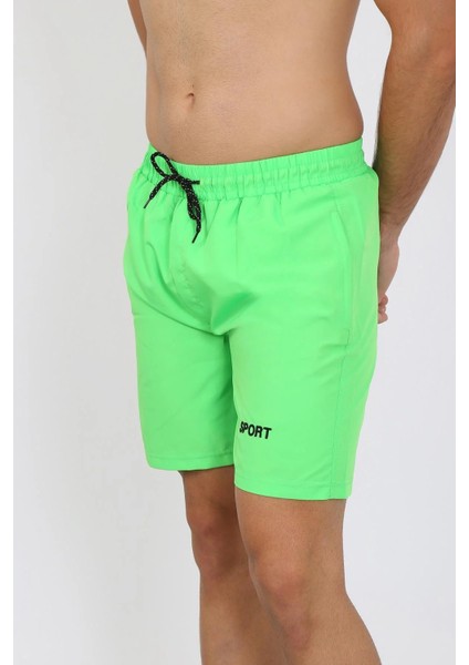 Erkek Fermuar Cepli Deniz Şortu Fıstık Yeşil fırsatları