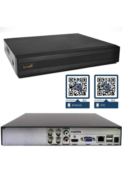 Kayıt Cihazı Ahd Dvr 4 Kanal 5mp 1080P H265 Hibrit Nextcam YE-HD4750