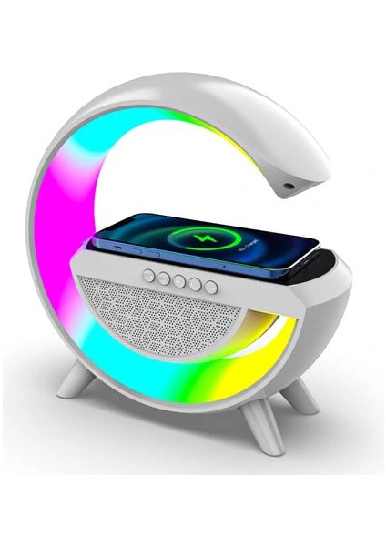 Akıllı Masa Lambası Hoparlör LED Işık & Kablosuz Şarj LIV1713