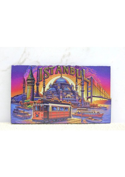 Ahşap Istanbul Temalı Magnet LIV559