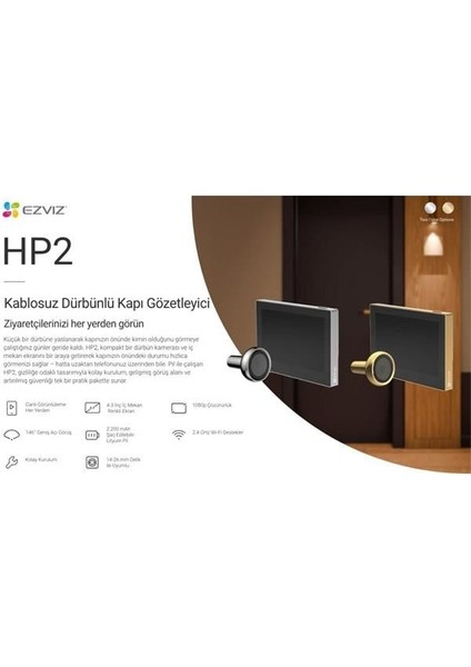 Ezvız Hp2 Kablosuz Gözetleme Deliği Kapı Görüntüleyicisi fiyatları
