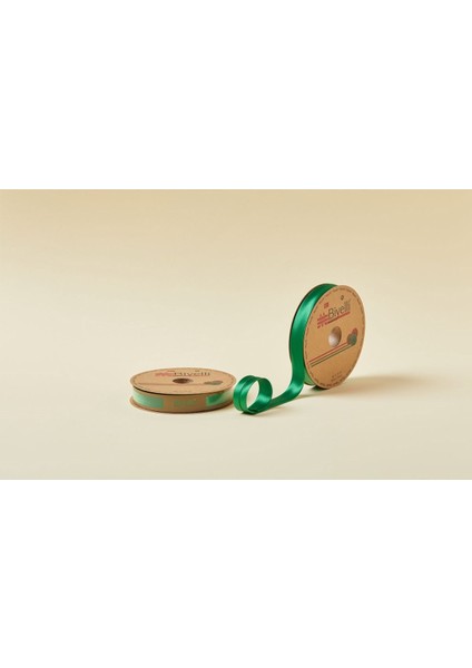 Biye Saten Katlı 093 Koyu Yeşil 2 cm 25 Metre Polyester