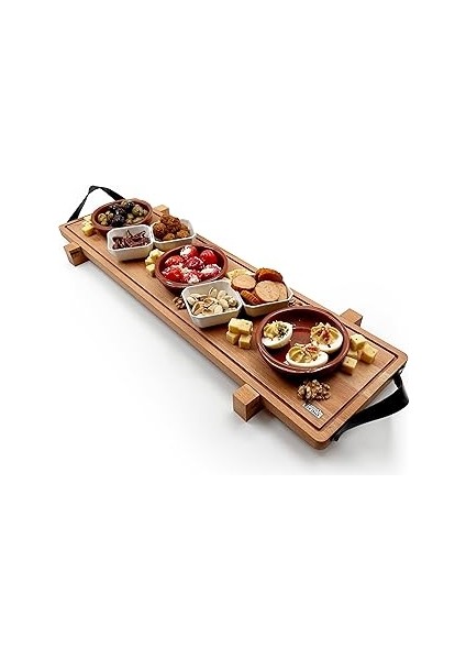 Pratikoutdoor Ahşap Servis ve Sunum Tahtası, Masif Kuruyemiş ve Meyve Sunum Tahtası, Kahvaltı Sunum