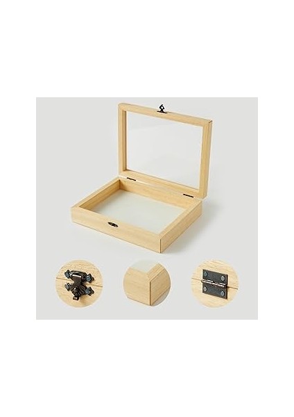 Hediyesepeti 140X180X42 mm Ahşap Takı Kutusu - Dekoratif Ahşap Saklama Kutusu