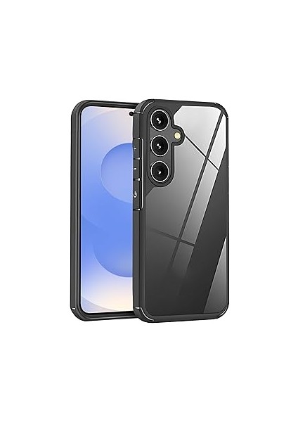 Rongep S25 Için Şok Emici Silikon Kenarlı Şeffaf Kılıf Arkası Sararmaya Karşı Sert P