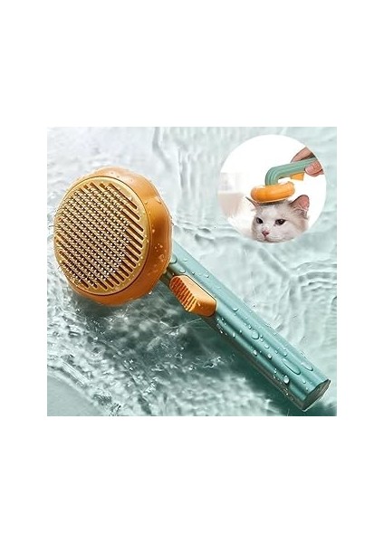 Orret Kedi Köpek Temizlenen Tuşlu Tüy Toplayıcı Tarak Basmalı Kedi Köpek Fırçası Evci