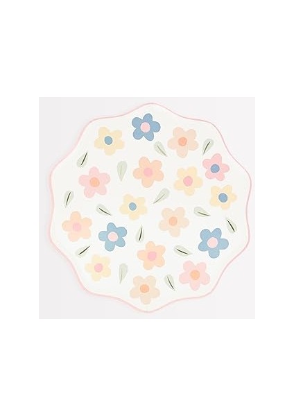 Meri Meri - Çiçekli Tabaklar (L) (8'li)
