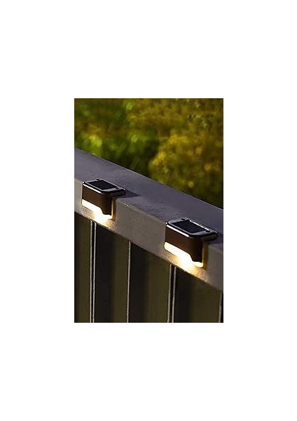 4 Lü Solar Köşebent LED Bahçe Lambası Güneş Enerjili Şarj Edilen Merdiven Veranda Bahçe Yolu 1430