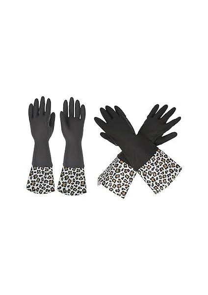 Glovely Hands Ev Temizlik Eldiveni Lateks Ekstra Uzun Kollu Desenli Mutfak Banyo Temizliği Çeyiz Iç