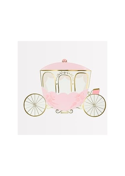 Meri Meri - Princess Carriage Plates - Prenses Arabası Tabaklar (X8)