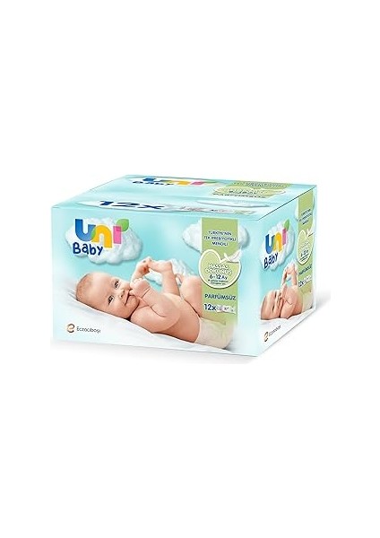 Uni Baby Hassas Dokunuş Islak Mendil 12*52 Yaprak