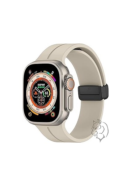 Uruchi Watch Manyetik Silikon Kordon 42/44/45/49/l Kadın Erkek Spor Kordon Iwatch Watch