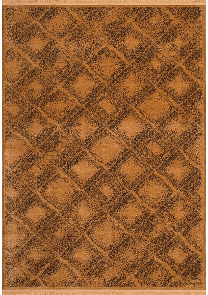 Serelia Şönil Kilim Dokuma ve Kaymaz Taban Antialerjik Makinede Yıkanabilir Leke Tutmaz Halı Hardal 200X290 fırsatları