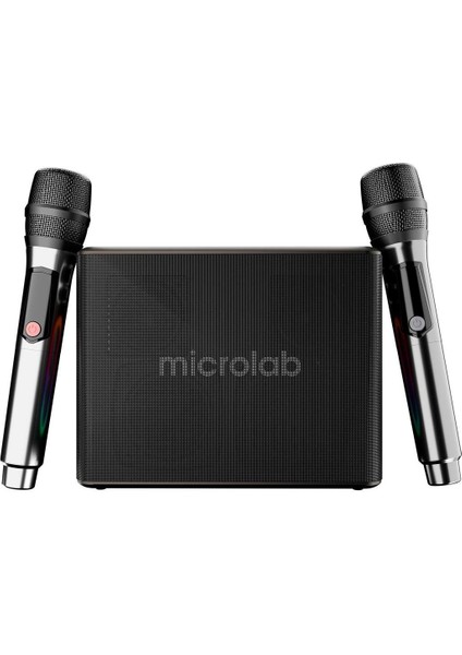 M60 Vega 100W Rgb 2 Adet Kablosuz Mikrofonlu Bluetooth Karaoke Hoparlör (15.000MAH Batarya)