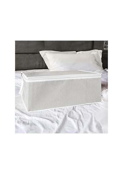 Pazar Kapısı Baza Altı Düzenleyici Kumaş Hurç Büyük Boy Organizer (65 x 45 x 22) (8 Adet Gri Büyük