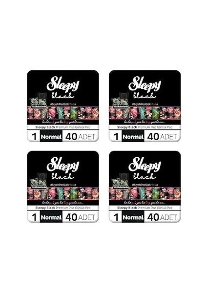 Sleepy Black Günlük Ped 40LIX4PK 160 Adet
