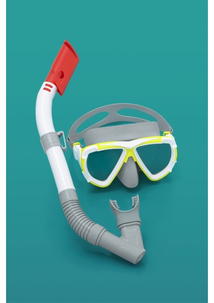 Mira Maske Snorkel Set Dalış Maskesi Deniz Havuz Yüzücü Gözlüğü Gözlük Maske- Yeşil- (14 Yaş Üstü ) 24053