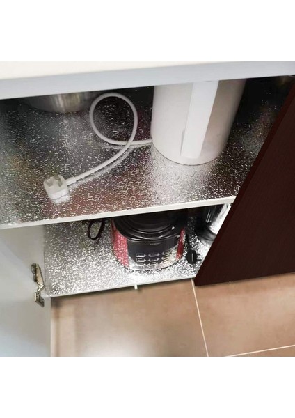 Rulo Gümüş Alüminyum Folyo Duvar Kağıdı, Kendinden Yapışkanlı , Su Geçirmez Folyo 2 mt x 60 cm modelleri