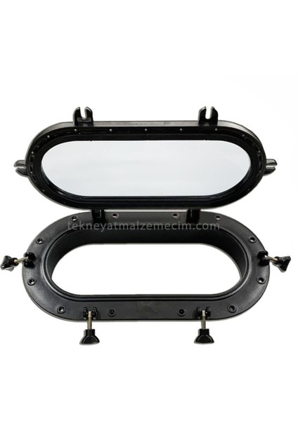 Lumboz Plastik Oval 26X50CM Içten Montaj - Siyah