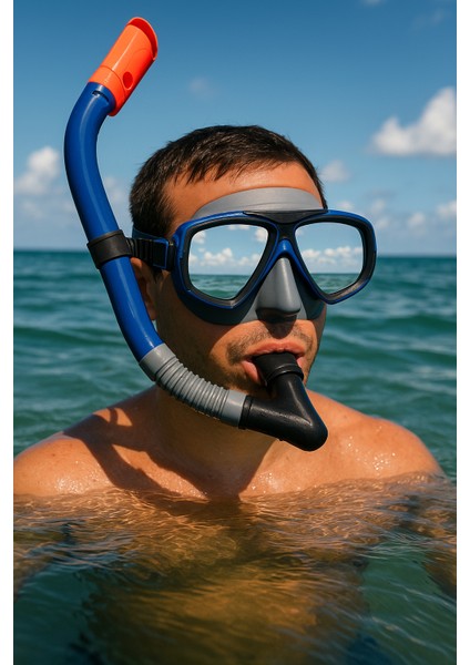 Mira Maske Snorkel Set Dalış Maskesi Deniz Havuz Yüzücü Gözlüğü Gözlük Maske- Yeşil- (14 Yaş Üstü ) 24053