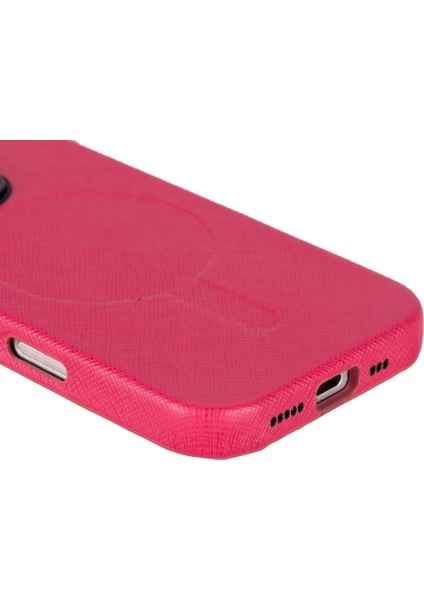 Apple iPhone 16 Pro Max Uyumlu, Hakiki Deri, El Yapımı Kılıf, Pembe indirimleri