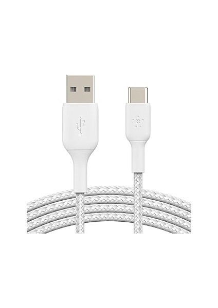 Belkin Örgülü Usb-C Kablosu (Boost Charge Usb- C-Usb Kablosu, NOTE10, S10, Pixel 4, Pro, Ninte