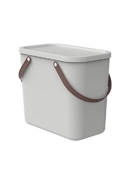 Rotho Albula Saklama Kutusu, 25 L, Kapaklı, Plastik (Pp Geri Dönüştürülmüş), Beyaz, 25 L (40,0 x 23
