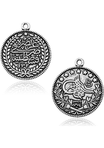 925 Ayar Gümüş Tuğra Armalı Tesbih Püskül Ucu T5184 (945945)