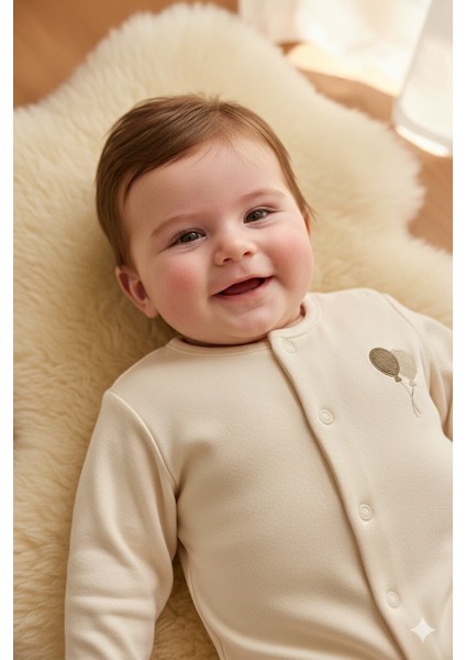 Uzun Kollu Bebek Tulum Aç Kapa Patikli %100 Pamuk Ekstra Yumuşak Doku Oeko-Tex Sertifikalı fırsatları