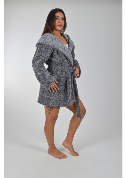 Kapşonlu Unisex Wellsoft Peluş Sabahlık | Borno fırsatları