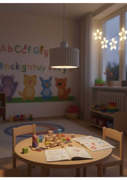 Lüks Beyaz Renk Modern Dekoratif Salon, Oturma Odası ve Mutfak Sarkıt Avize (Lamba Hediyedir) modelleri