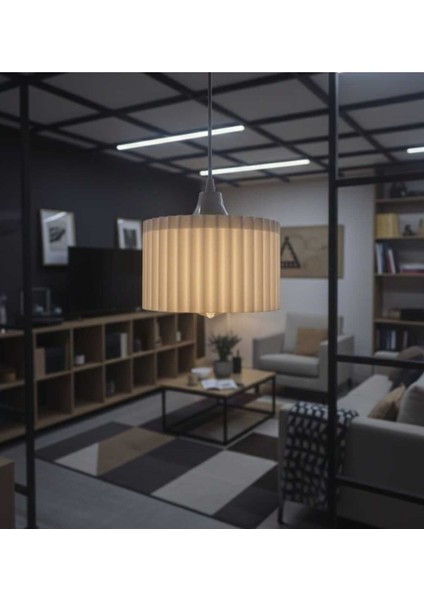 Lüks Beyaz Renk Modern Dekoratif Salon, Oturma Odası ve Mutfak Sarkıt Avize (Lamba Hediyedir)