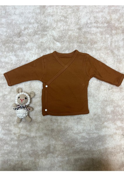 Kahverengi Ribana Kumaş 5’li Yenidoğan Bebek Seti -Hastane Çıkışı fiyatları