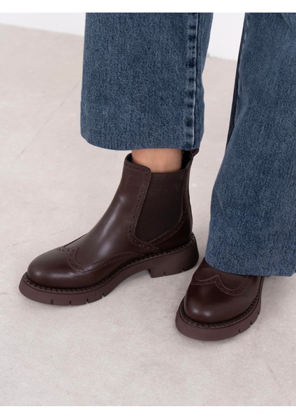 Nayumi Kahve Hakiki Deri Kadın Bot fiyatları