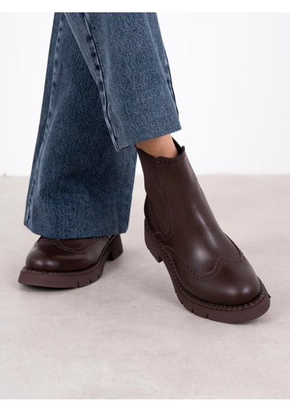 Nayumi Kahve Hakiki Deri Kadın Bot modelleri