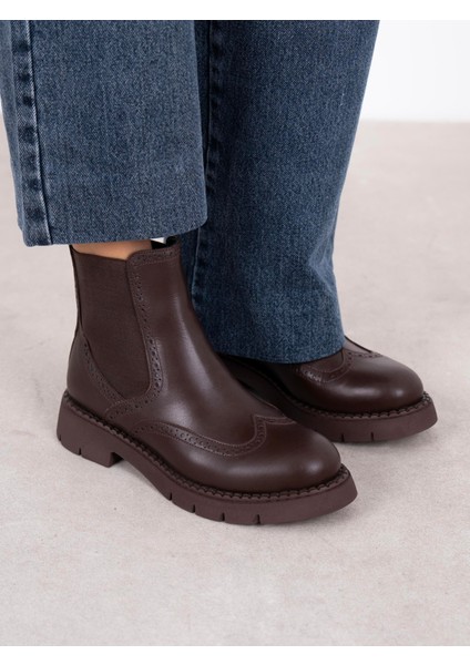 Nayumi Kahve Hakiki Deri Kadın Bot fırsatları