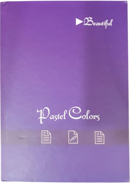 Pastel Colors Sert Kapak Not Defteri 17X24CM 100 Yaprak Kareli