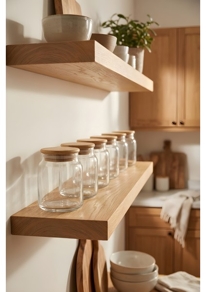 6’lı Vakumlu Cam Saklama Kabı Seti – 275 cc Bambu Kapaklı fiyatları