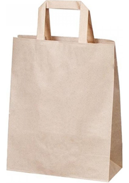 18X9X23 Düz Saplı 70GSM Recycle Kağıt (Kraft) Poşet/hediye Poşeti (100 Adet) fiyatları